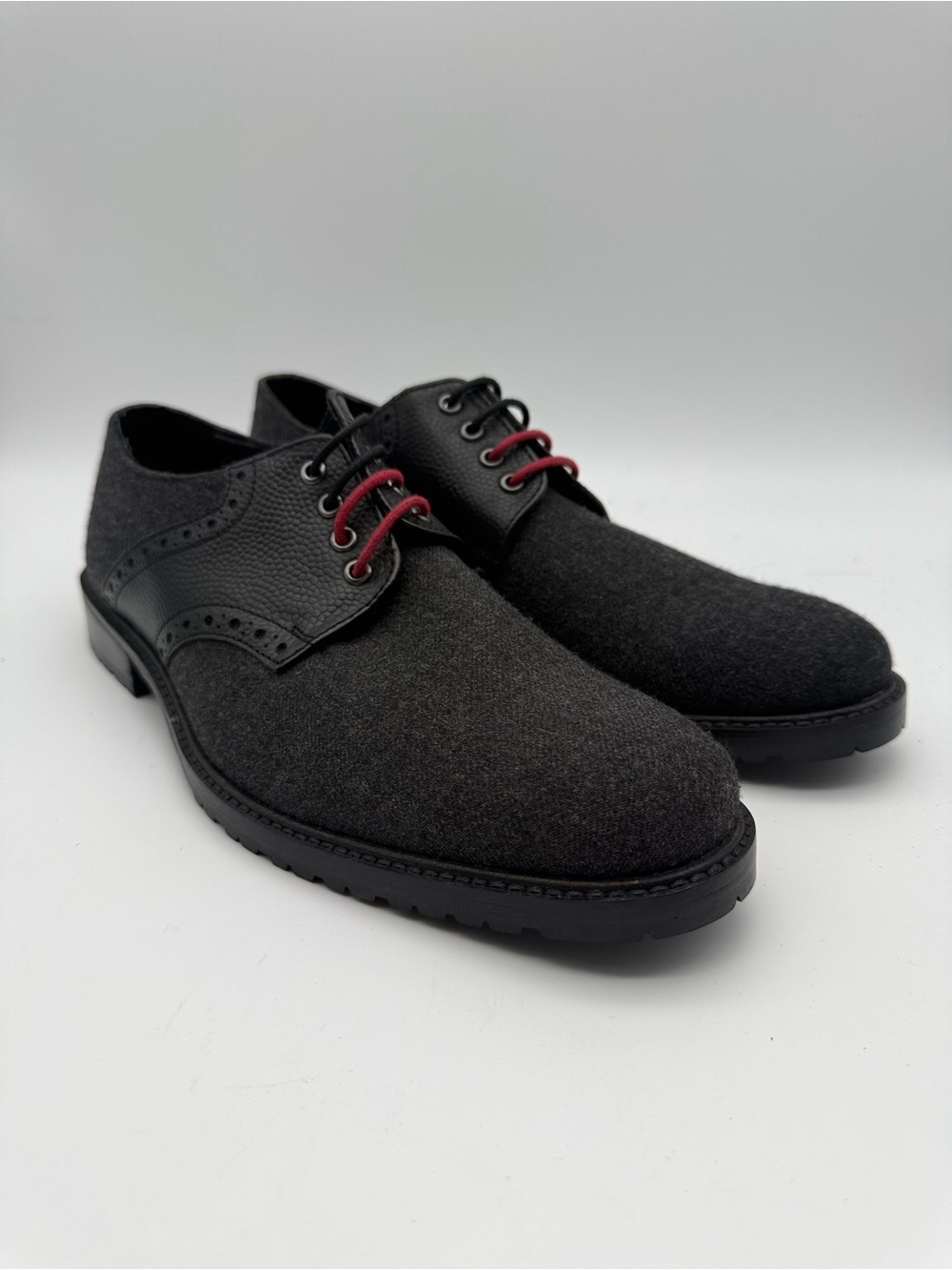 BRAND NEW Ben Sherman Pablo Wool Grey/Black Oxford Shoes Men’s Size 9
